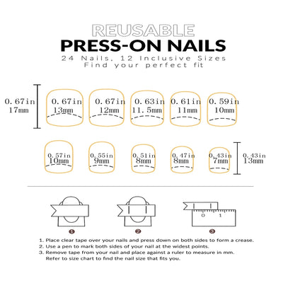24 Piece Short Square Fake Nails with French Tips - Smarsty