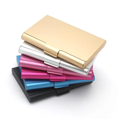 Creative Business Card Case Aluminum Alloy Bank Credit ID Card Wallet Name Card Holder Metal Box Cover Card Holder Men Wallet - Smarsty