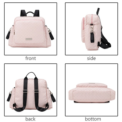 Soboba 2023 New Diaper Bags for Mother Waterproof Large Capacity Solid Polyester Diaper Backpacks Travel Bag for Newborn Baby by Smarsty