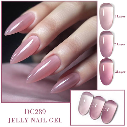 Mtssii 7ml Jelly Gel Polish Translucent Pink Shine - Smarsty