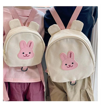 Canvas Baby Backpack Anti Lost Kids School Bag Bear Travel - Smarsty