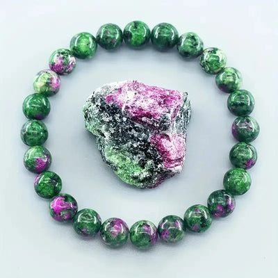 Natural Epidote Zoisite Stone Bead Bracelet for Men - Smarsty