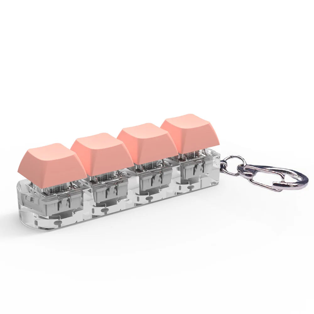 4 Keys Keyboard Keycaps Fidget Toy DIY Finger Keycaps Party Stress Relief Keyboard Caps Finger Button Fidget Decompression Toys - Smarsty