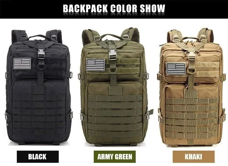 30/50L Tactical Backpacks Man Traveling Bags Survival Outdoor 3P Assault Pack EDC Molle Pack hiking Trekking Hunting Bag - Smarsty