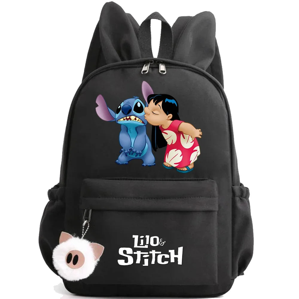 HOT Disney Lilo Stitch Backpack for Girl Boy Student Teenager Children Rucksack Women Casual School Bags Kids Birthday Gift Toy - Smarsty
