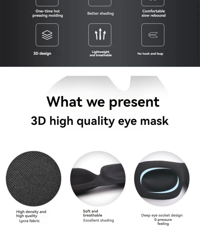 3D Non-Marking Eye Mask for Comfortable Sleep - Smarsty