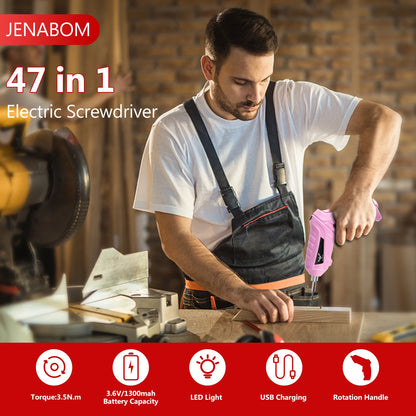 3.6V cordless drill rechargeable electric screwdriver, 3.5N · m maximum torque electric screwdriver, front LED light