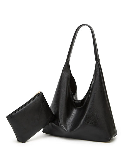 Casual PU Tote Bag For Women Large Capacity Shoulder Bag - Smarsty