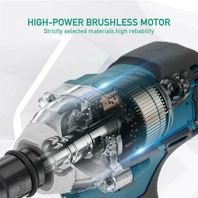 Cordless Brushless Impact Wrench with Toolbox Set - Smarsty