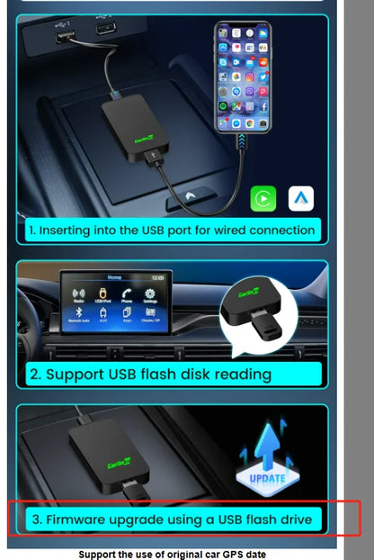 Wireless CarPlay Android Auto Adapter For All Cars Spotify - Smarsty
