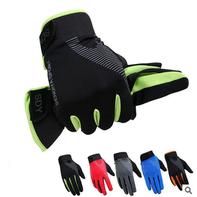 Men Full Finger Cycling Gloves Touch Screen Outdoor Sports - Smarsty