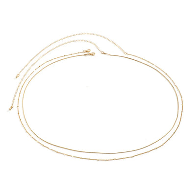 Boho Rhinestone Belly Chain Waist Belt Set - Smarsty