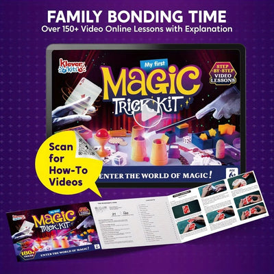 JOYFY 180+ Magic Set Kids Magic Trick Kit Amazing Magician Toy with Step-by-Step Video Lessons for Kids Easy Tricks