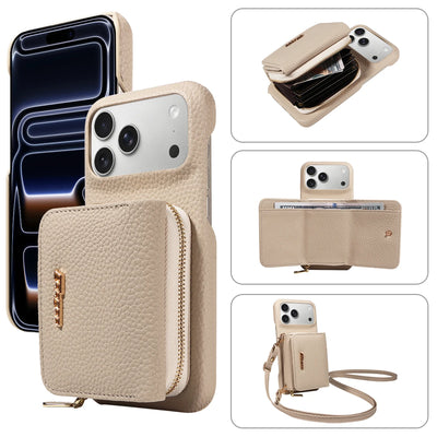 Crossbody PU Leather Phone Case for IPhone17 16 15 14 13 12 11pro Max Plus Mini Air 16e with Stand & Card Slots Wallet Cover