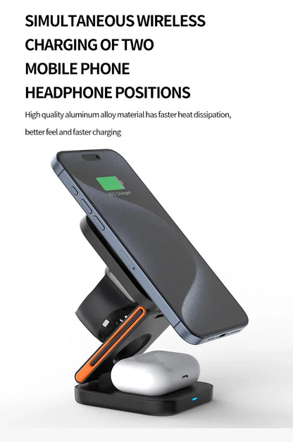 Foldable 30W Magnetic Wireless Charging Stand For iPhone - Smarsty