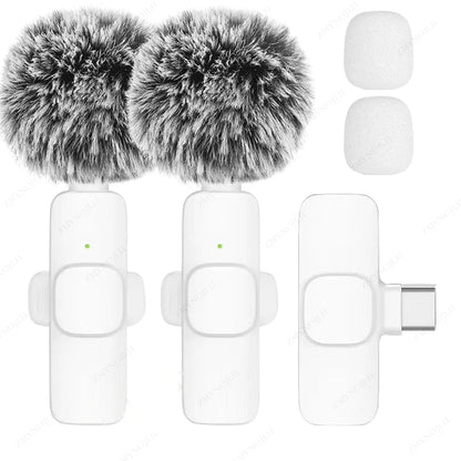 Wireless Lavalier Microphone for iPhone Android Audio Recording - Smarsty