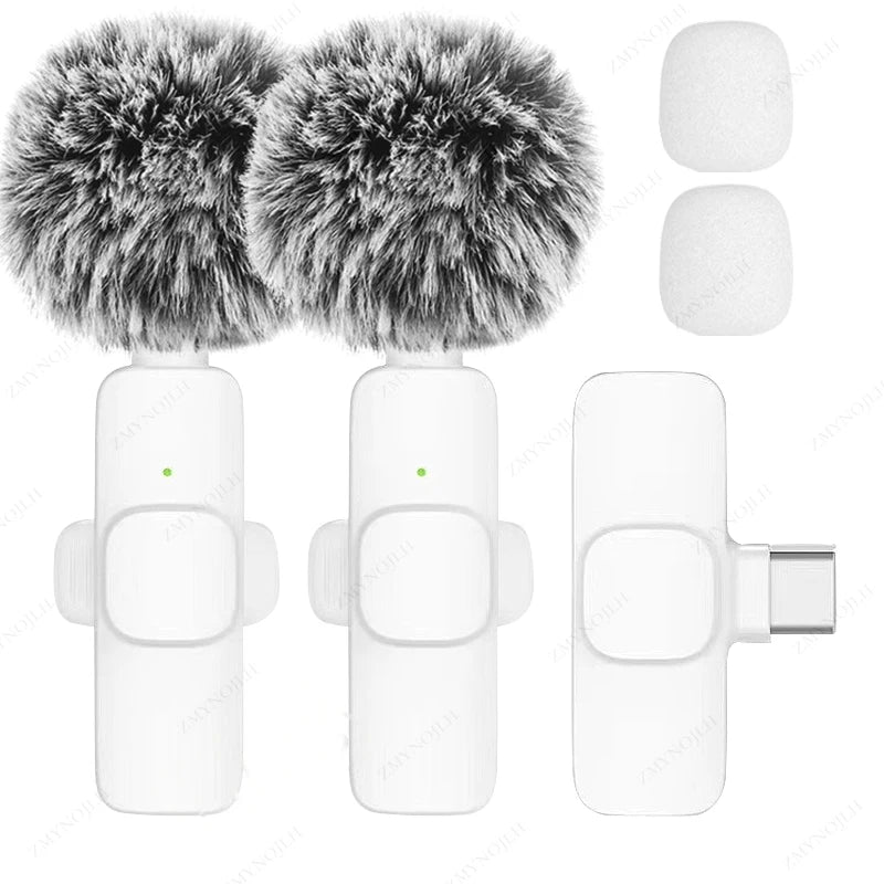 Wireless Lavalier Microphone for iPhone Android Audio Recording - Smarsty