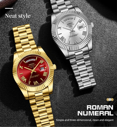 NIBOSI Luxury Stainless Steel Quartz Watch for Men - Smarsty