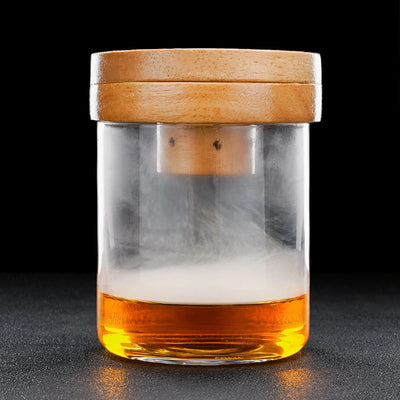 Glass Top Smoker Cocktail Smoker Kit With 4PCS Wood Chips Bartender Accessories For Whiskey Drinks Smoking Gift Kit for Men - Smarsty