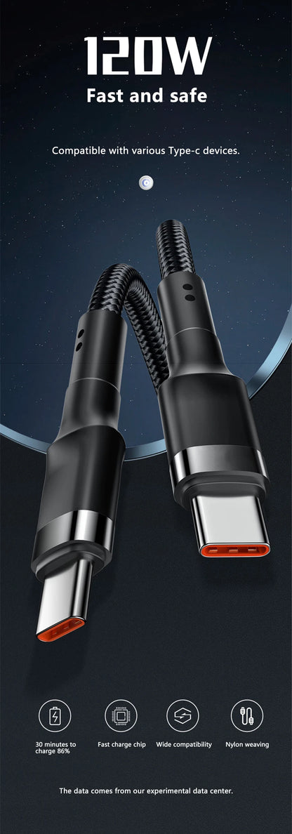 Xiaomi 120W Fast Charger USB C Cable for Quick Charging - Smarsty