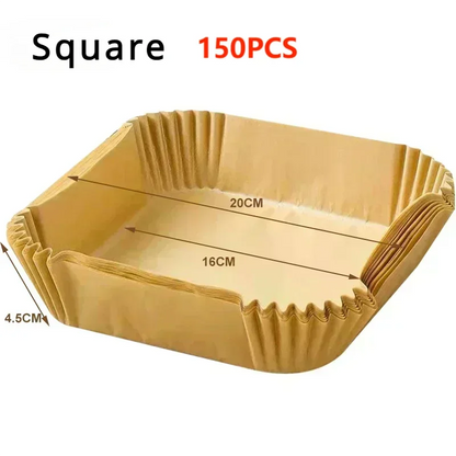 Air Fryer Disposable Baking Paper Mats 50/100PCS Nonstick Absorbent Design - Smarsty