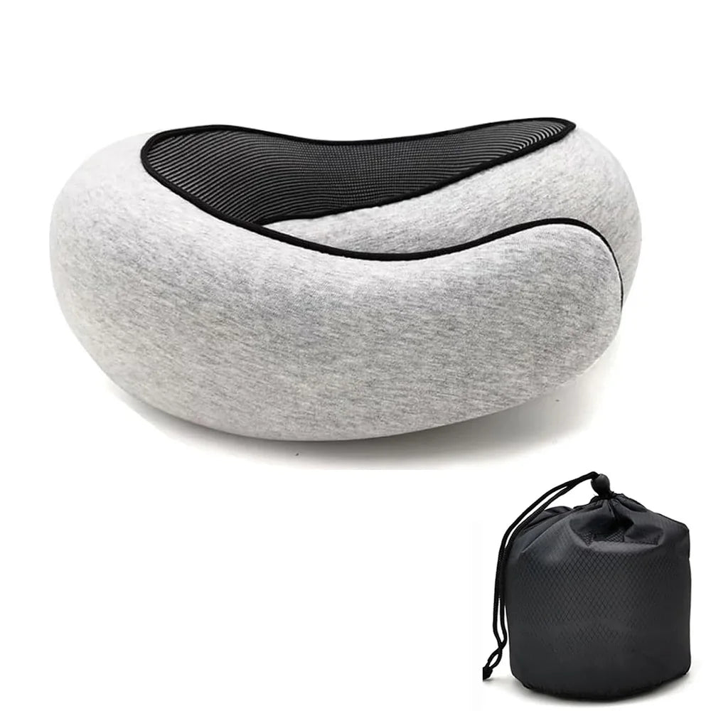 Memory Foam Travel Neck Pillow for Comfortable Support - Smarsty