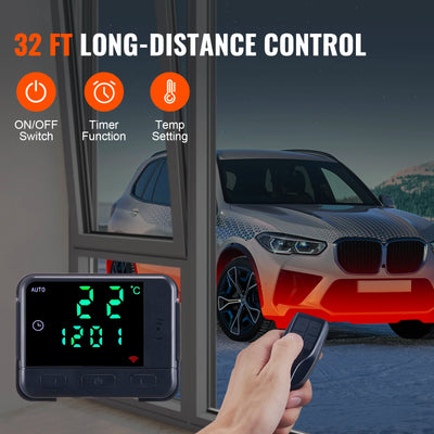 SucceBuy 2KW Diesel Air Heater 12V Diesel Heater with LCD Display Diesel Parking Heater Rapid Heating for RV Trailer Camper Boat