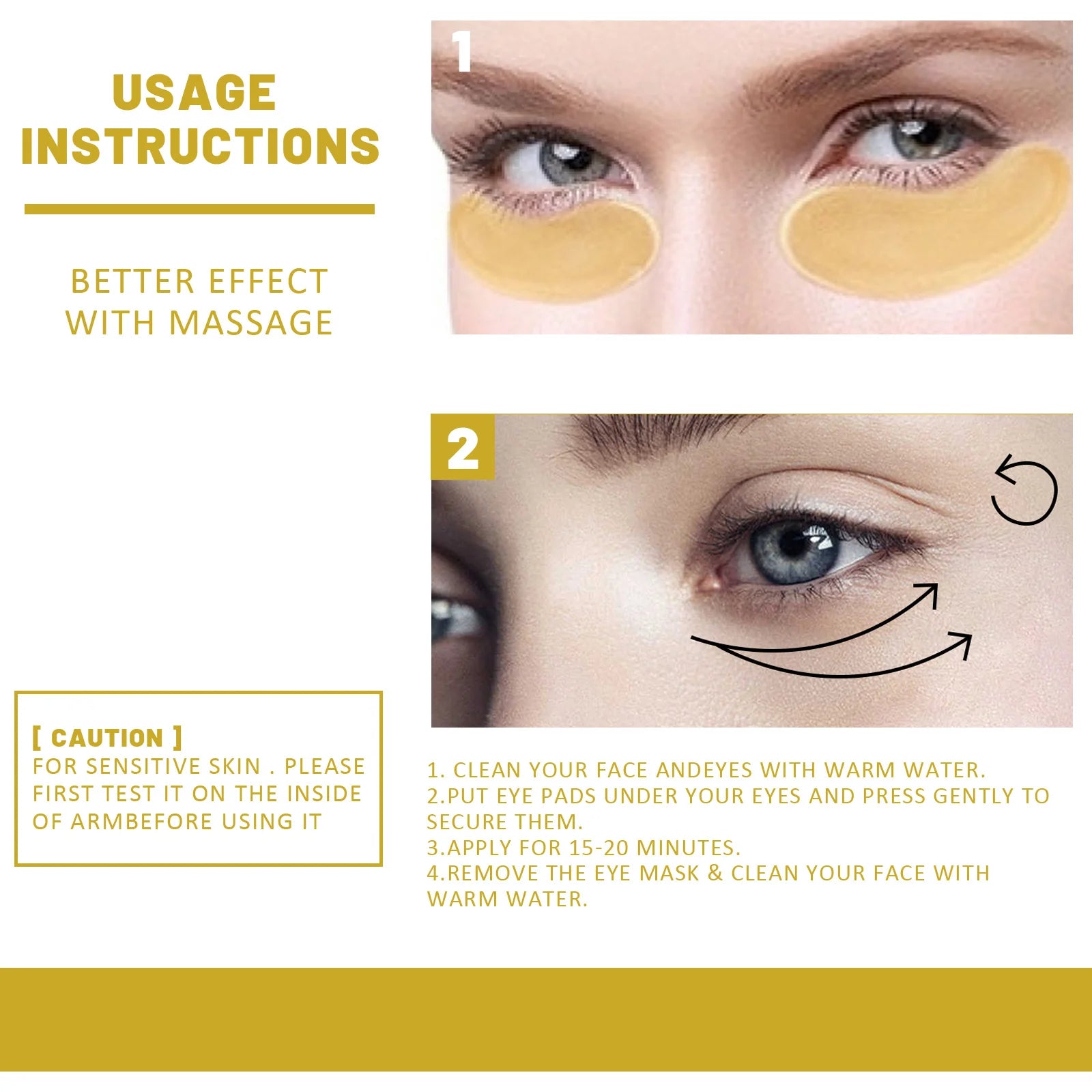 EELHOE 24k Gold Under Eye Patches for Anti-Aging - Smarsty