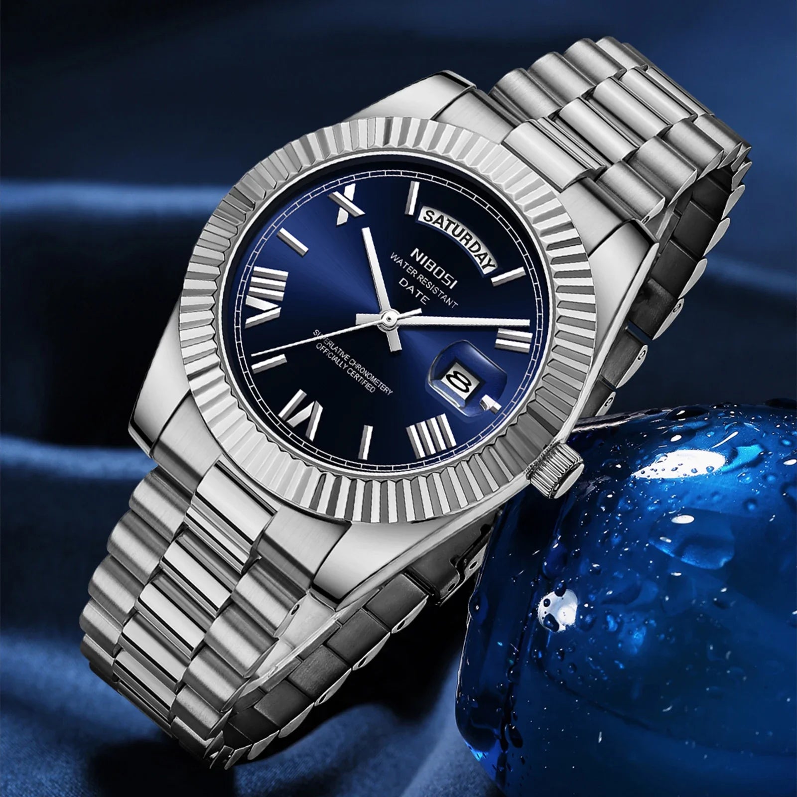 NIBOSI Luxury Stainless Steel Quartz Watch for Men - Smarsty