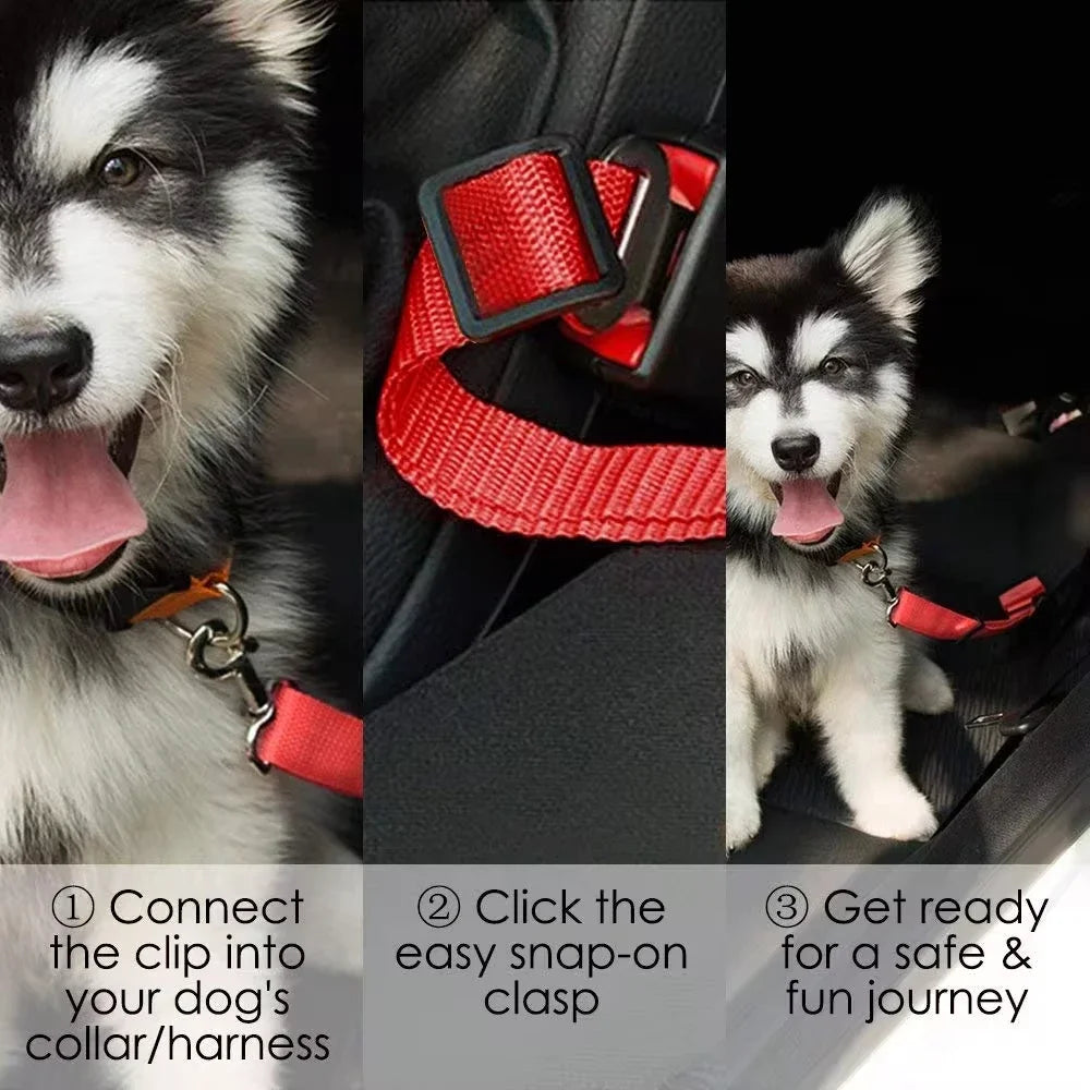 Adjustable Dog Car Seat Belt Harness for Safety - Smarsty
