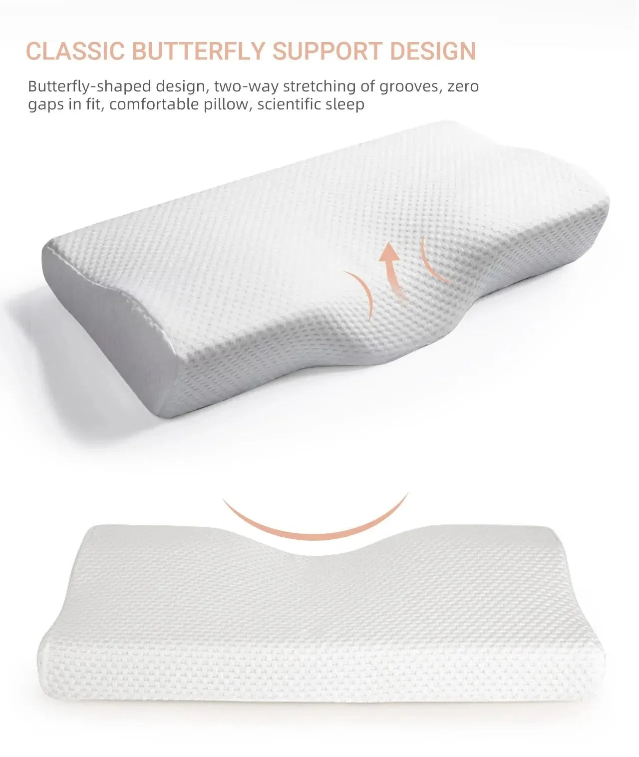 Memory Foam Orthopedic Neck Pillow for Pain Relief - Smarsty