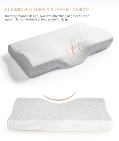 Memory Foam Orthopedic Neck Pillow for Pain Relief - Smarsty