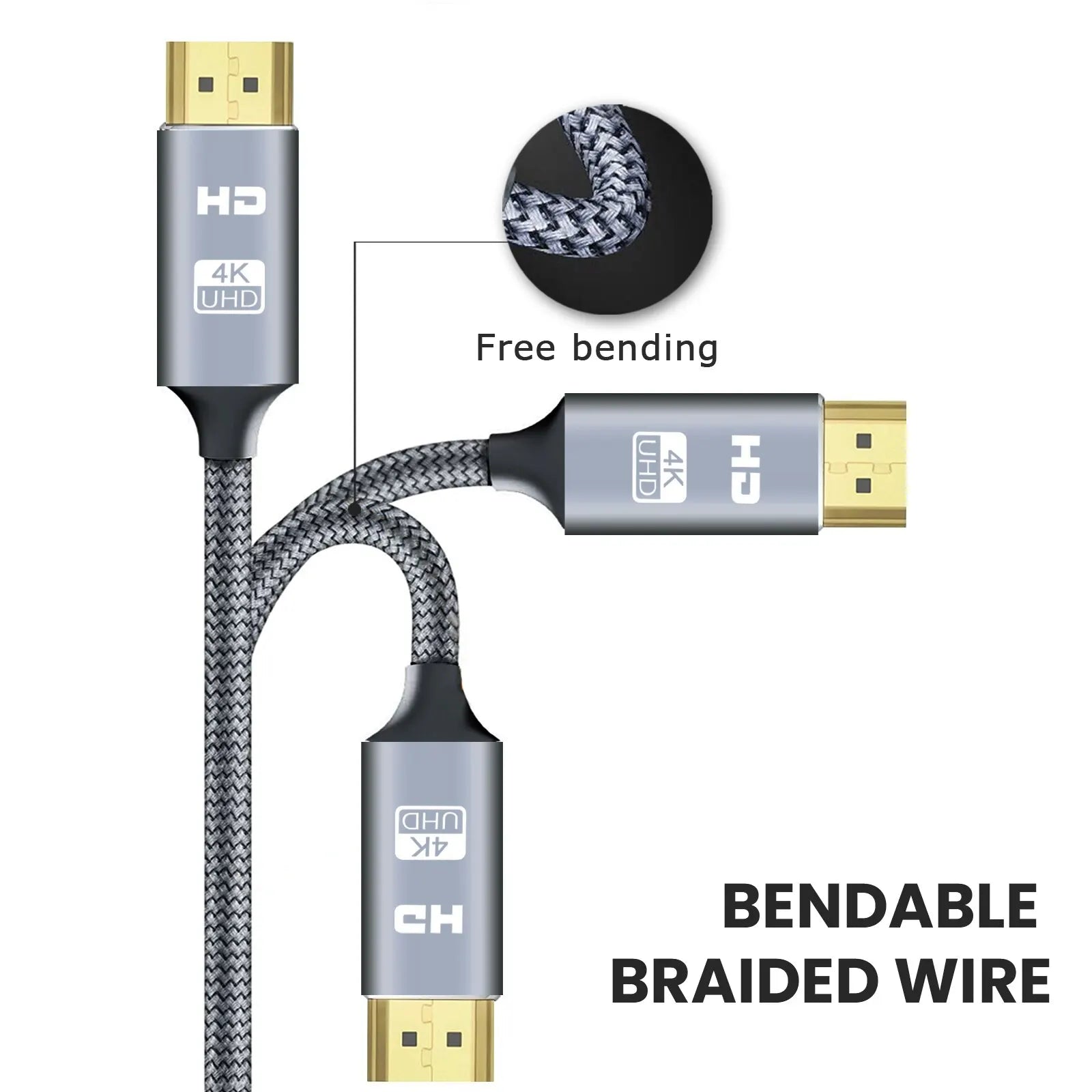 NIERBO HDMI 2.0 Cable 4K High Speed for Gaming - Smarsty