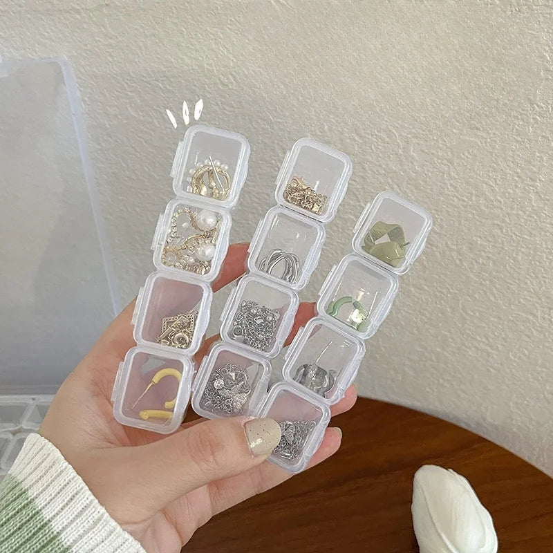 Clear Travel Jewelry Organizer with Adjustable Compartments - Smarsty