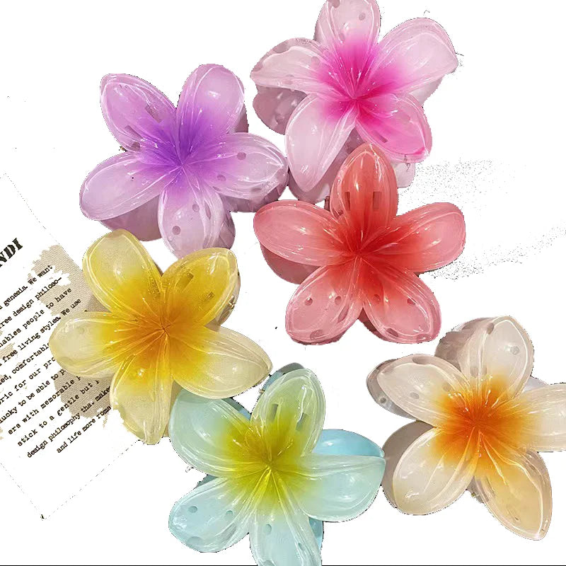 Gradient Flower Hair Clips Set for Beach Styles - Smarsty