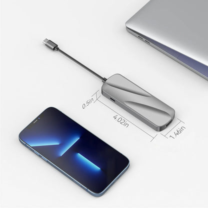 KOOTION USB C Hub 6-in-1 USB-C Hub for Laptop with 4K HDMI Adapter, 2 x USB 3.0 Ports, SD/TF Card Reader, PD Charging Port,