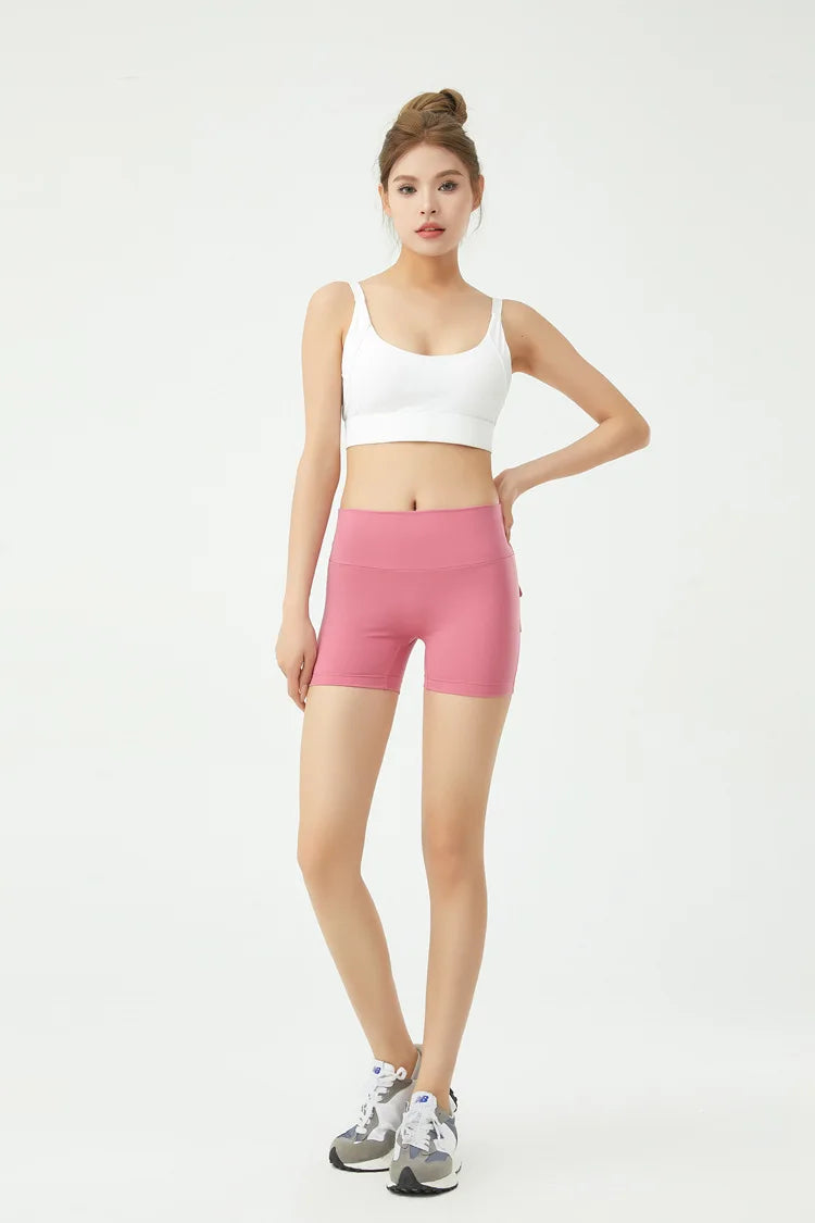 Peach Butt Fitness Shorts Women's Exercise Three-Quarter Pants Cargo Air Dry Pocket Yoga  Tight  Lift Summer - Smarsty