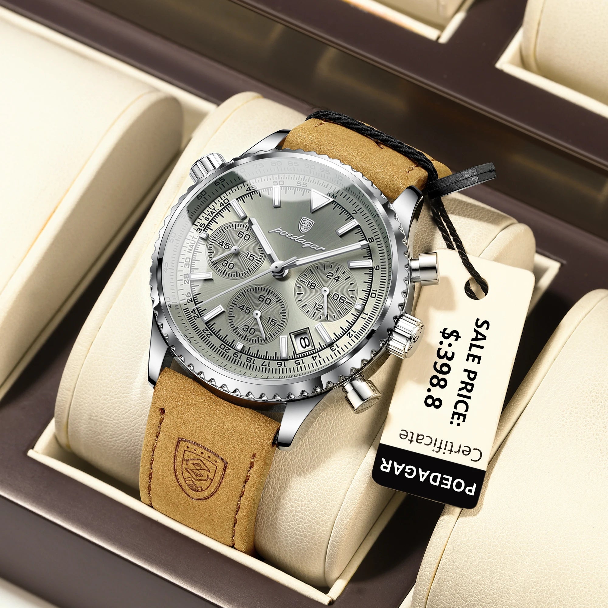 Luxury Waterproof Quartz Chronograph Watch for Men - Smarsty