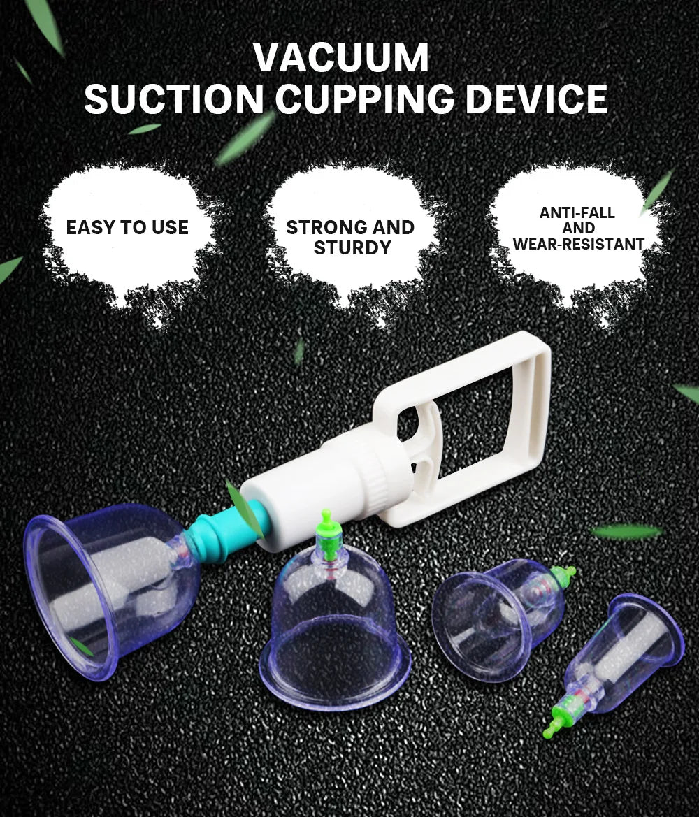 6Pcs Vacuum Cupping Set with Suction Cups for Body Massage - Smarsty