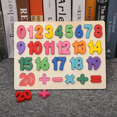 Montessori Toy Wooden Building Blocks Early Learning Educational Toys Color Shape Match Kids Puzzle Toys For Children Boys Girls - Smarsty