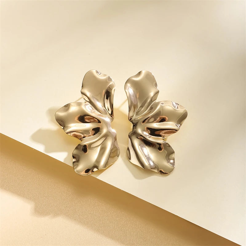 Gold Irregular Dangle Earrings for Women with Unique Style - Smarsty
