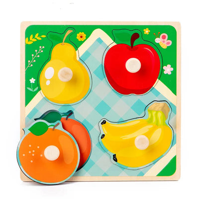 Baby Toys Montessori Wooden Puzzles Children Toys Hand Grab Board Animals Cognition Educational Learning Toys For Kids 1-3 Years by Smarsty