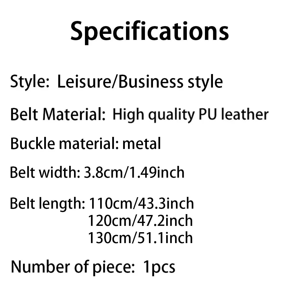 Genuine Leather Mens Casual Belt High Quality Buckle - Smarsty