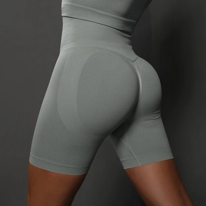 Yoga Shorts Women Sports Shorts Seamless Gym Workout Shorts High Waist Push Up Fitness Sports Shorts Cycling Shorts - Smarsty