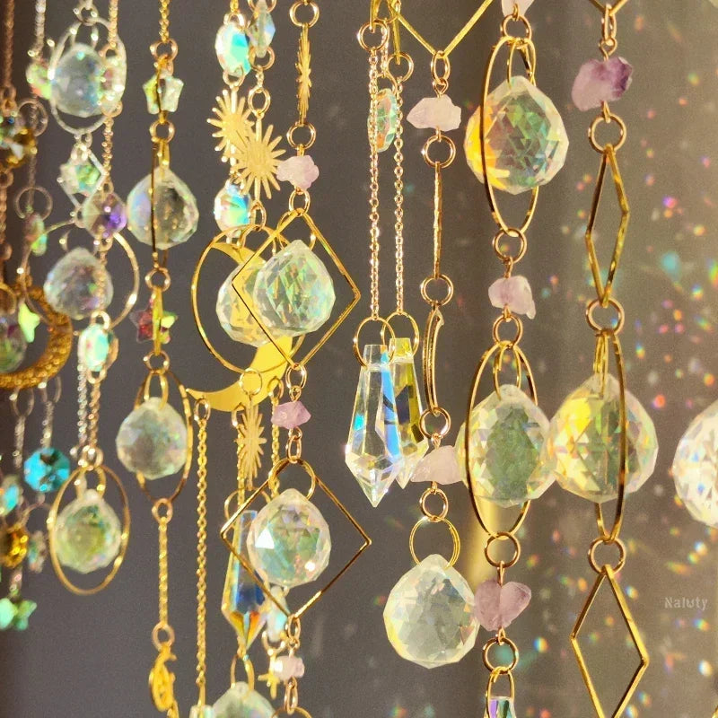 Hanging Crystal Pendant Suncatcher Wind Chimes for Home Decor - Smarsty