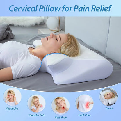 Memory Foam Cervical Pillow for Neck Pain Relief - Smarsty