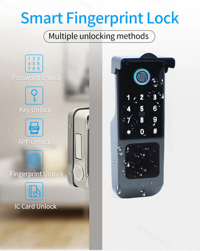 Waterproof Smart Door Lock with Bluetooth and WiFi Control - Smarsty