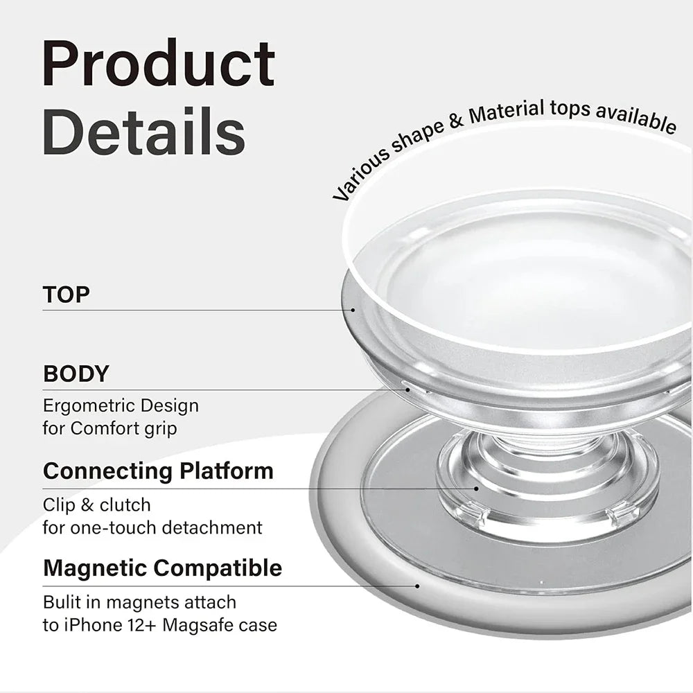 Magnetic Folding Phone Grip Holder With Pocket Stand - Smarsty