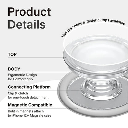 Magnetic Folding Phone Grip Holder With Pocket Stand - Smarsty