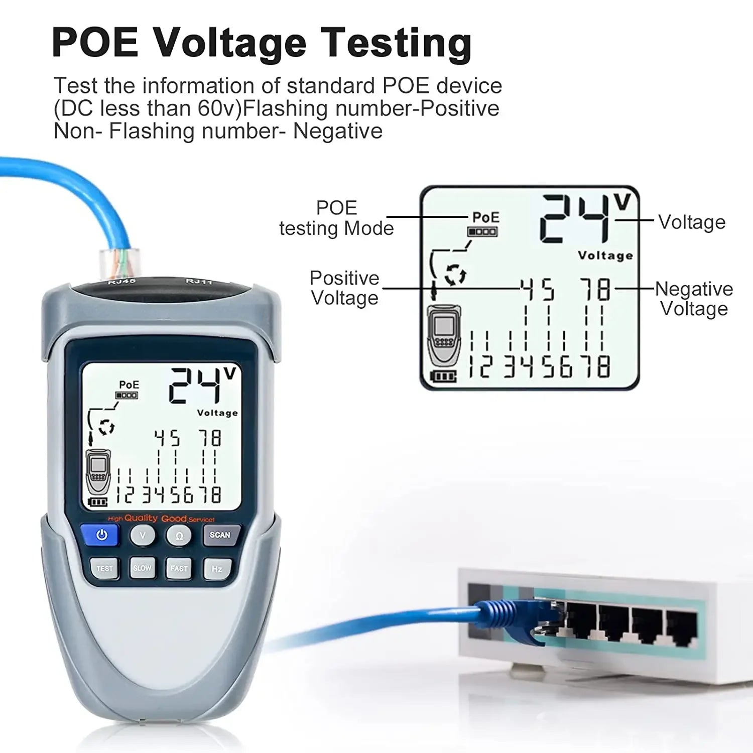 TOOLTOP ET613 Network Cable Tracer with POE Detection - Smarsty